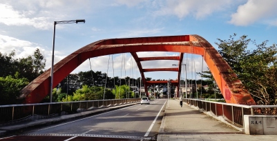 Hanami River Chiba 4 red bridge