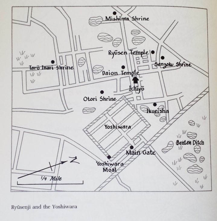 Yoshiwara detailed map circa 1890s